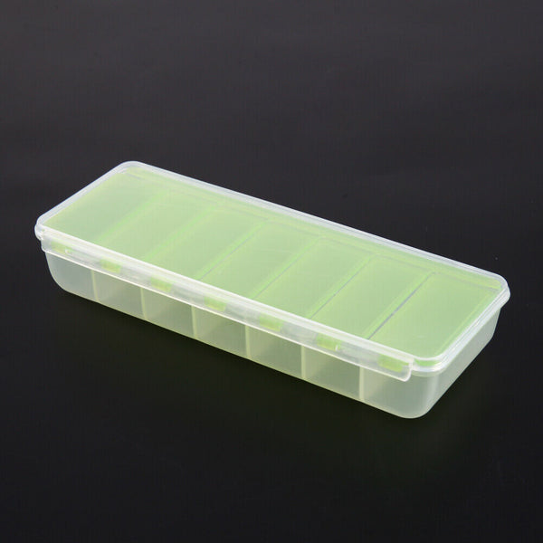 Large Travel Pill Cases Portable 7-Day Medicine Box Tablet Container(Green)