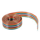 5X(2M 1.27mm Pitch 16 Pin Flat IDC Ribbon Extension Cable Wire P8Y4)