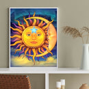 Home Decor Mosaic DIY Moon Sun Full Drill Diamond Painting Cross Stitch Kit A