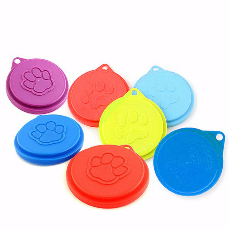 3x Tin Lids Dog Cat Food Can Sized Tins Plastic Lid Dog Covers Standards C1Z4