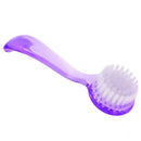 Plastic Anti-slip Grip Round Bristle Face Cleaning Brush Washing Brush Purp