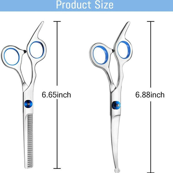 3 Pack Dog Grooming Scissors with Safety Round Tip, Perfect Stainless Steel B6G5