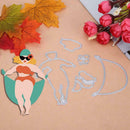 5pcs DIY Glasses Women Metal Stencils Scrapbooking Embossing Cutting Dies
