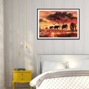 Painting By Numbers Kit DIY Elephant Hand Painted Canvas Oil Art Picture A
