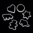 6pcs animal plastic cookie biscuit cutters pastry fondant moulds cake decor toME