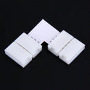 10x Clip-on L Shape 4Pin 5050 LED RGB String Solderless Coupler Connectors