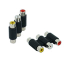 Triple 3 RCA Component Video Cable Joiner Coupler-Adapter  Female F/F AV