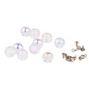 20 Sets Pearls Rivets Studs Set for Dress Clothes Bracelet Bag Crafts 8/10mm