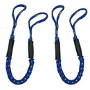 4pcs Bungee Dock Lines 4 FT Mooring Rope for Boat Kayaks Anchors Tie Down