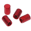 4Pcs Aluminium red car tyres valve stems air dust cover screw cap accessories 3c
