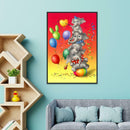 5D DIY Full Drill Diamond Painting Elephant Cross Stitch Embroidery Mosaic