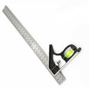 1X(300Mm(12 Inch) Adjustable Engineers Combination Try Square Set Right Ang