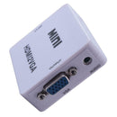 Mini VGA To HDMI Converter With Audio VGA2HDMI Video Box Adapter White