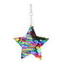 Colorful Sequins Keychain Star Shining Girl Backpack Jewelry (Multicolor) A