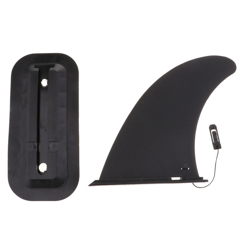 4.5x9.4in Surfing Boards Soft Top Fin Free No Tool Fin Screw Black