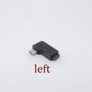 90 Degree Left &Right Angle Micro USB B Male to Female Plug Adapters charger *2