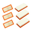 6pcs HEPA Filter Vacuum Cleaner Spare Parts Replaces for Karcher 19x9.7x3cm