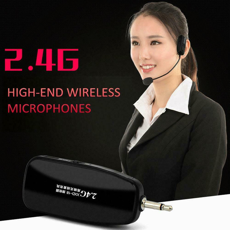 2.4G Wireless Microphone Headset Megaphone Radio Mic for Loudspeaker A