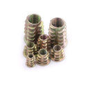100pcs Zinc Alloy Thread for Wood Insert Nut Flanged Hex Drive Head Nuts