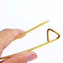 4 Sizes/Set Aluminum Stitch Holders Pins Knit Knitting Crochet Needles V7C3