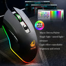 V1 Wired Gaming Mouse 8 Button w/ LED Breathing Light 3200 DPI for Laptop PC