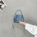 Fashion Women Crossbody Handbag Female PU Totes Daily Shoulder Bags (Blue)