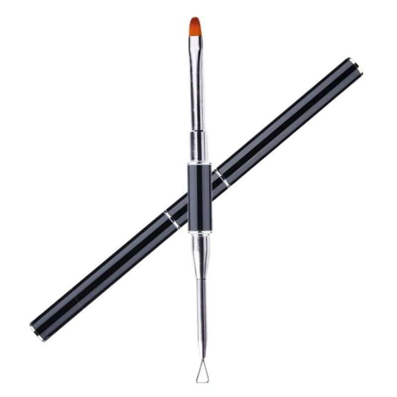 Dual-Ended Poly Builder Nail Art Pen Brush Slice Shape DIY Tool Manicure