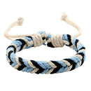 DIY Handmade Weave Rope Bracelet Colorful Ethnic Bangles Jewelry (Style 3)