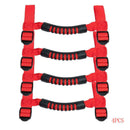 4 pcs Red Grab Handles Grip Handle Holder For Jeep Wrangler JK YJ TJ 87-20 PYD