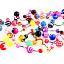 30Pcs Colorful Sexy Belly Bars Body Piercing Button Ring Navel Barbell Jewerly