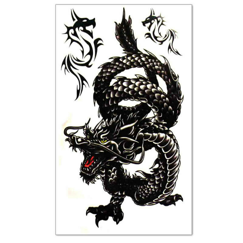 1Pcs Trendy-Dragon Design Temporary Waterproof Tattoos Stickers Body Arts