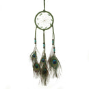 Retro Peafowl Feather Dream Catcher Car Pendant Home Wall Hanging Decor