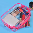 Hot 3pcs Clear Cosmetic Toiletry PVC Travel Wash Makeup Bag  Rose A