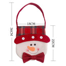 Christmas Cute Snowman Candy Bag Handbag Home Party Decor Gift Bag (Red)
