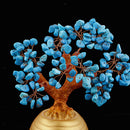 Blue Feng Shui Crystal Money Tree Office Home Decor Bring Luck / Wealth