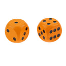 10 Pieces Wooden D6 Six Sided Dice Board Game Dice for Party Game Orange