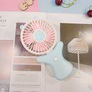 Outdoor Folding Fan Handheld Charging Fan Cute Cartoon Fan Mini Portable FanW9V5
