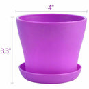 8Pcs Mini Plastic Flower Seedlings Nursery Pot Planter, 4inch Flower Pots W E3Z2