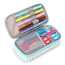 bon208 Floral Pencil Case with Compartments -High Capacity Double Layers Pe O7O5