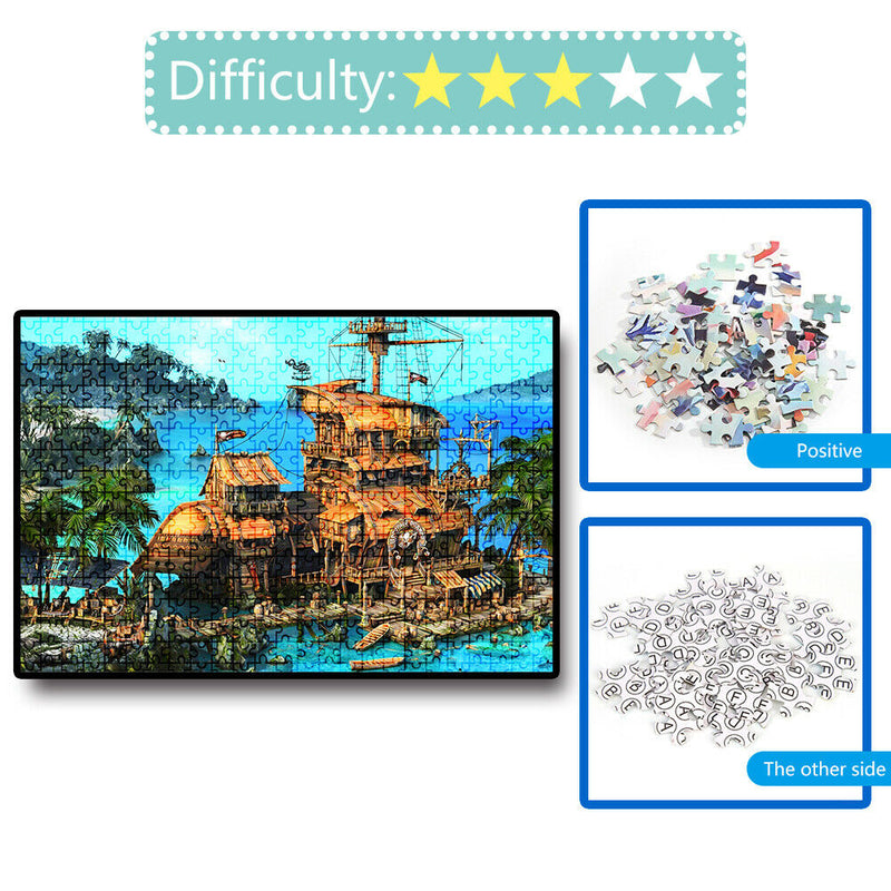 1000pcs DIY Pirate Home Jigsaw Puzzle Children Adults Assembling Picture