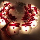 Christmas Bedroom Decorative Lights Cute Plush Snowman LED String Lights A