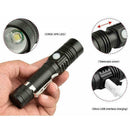 Strong Light Led flashlight 18650 Rechargeable USB T6 torch linterna Zoomab N0R2