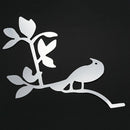 Mirror Wall Art "Birds Standing on the Tree Branch" Wall Stickers Removable M5Q1