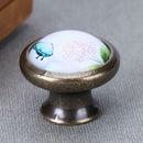 Butterfly Flower Door Knob Handle Cupboard Drawer Cabinet Wardrobe Pull