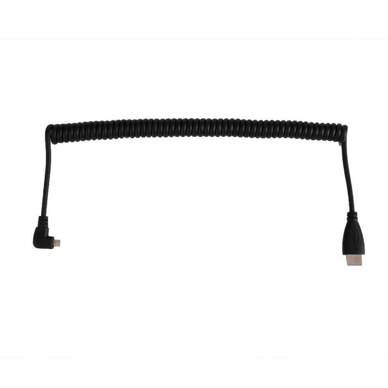 Right Angled 90 Degree Micro HDMI to HDMI Cable Telescopic Spring HDMI Wire