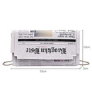 Women Crossbody Messenger Bag Newspaper Print Girls Clutches Shoulder Bag