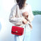 Crocodile Leather Messenger Bag Women Retro Purse Shoulder Handbag (Red)
