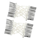 2Pack Double Insert Comb Clip Stretchy Hair Head Comb DIY Hair Styling Tools