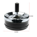 Portable Stainless Steel Round Push Down Ashtray Spinning Cigarette Ash Holder