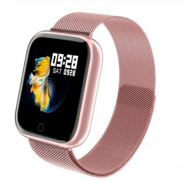 Smart Bracelet Women Men Heart Rate Monitor Call Reminder Smart Watch Pink